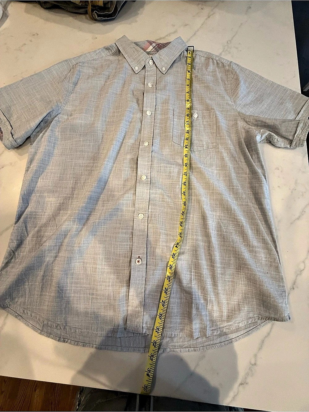 Original Weatherproof Vintage Short Sleeve Shirt Plaid  XL